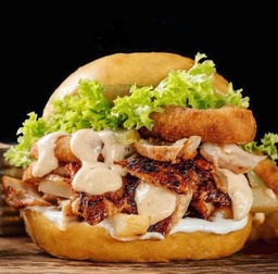 chicken shawarma burger