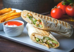 halloumi cheese fried wrap